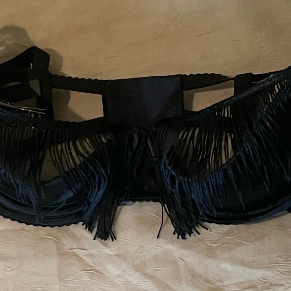 Victoria's Secret Black Fringe Bra - Picture 6 of 12